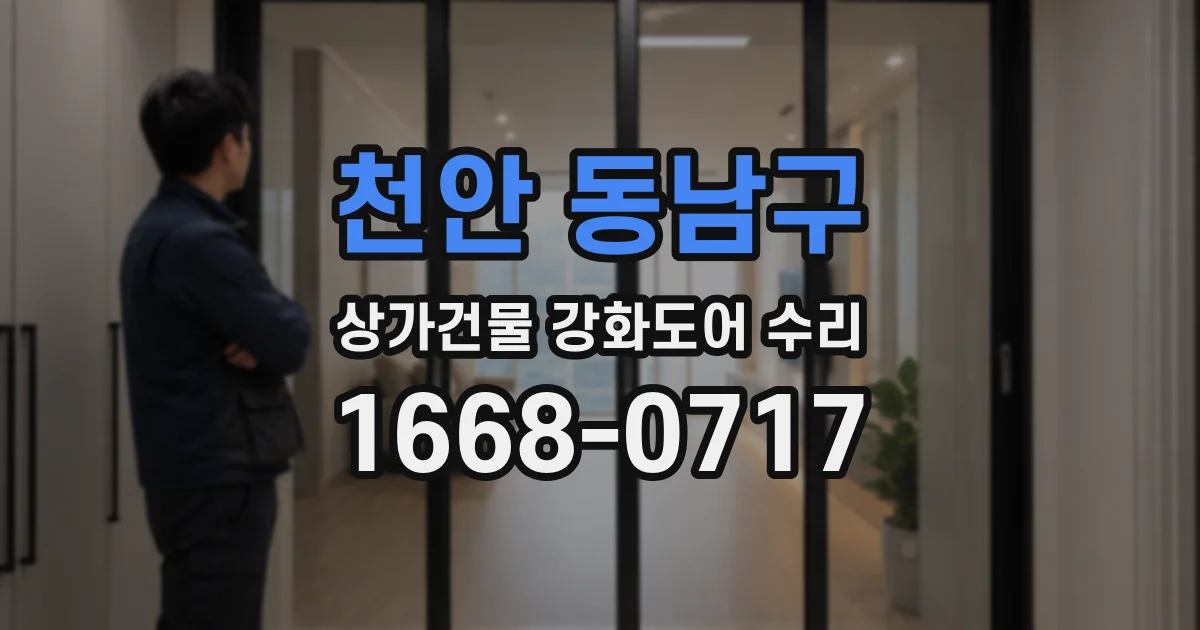 천안 동남구 상가건물 강화도어 수리