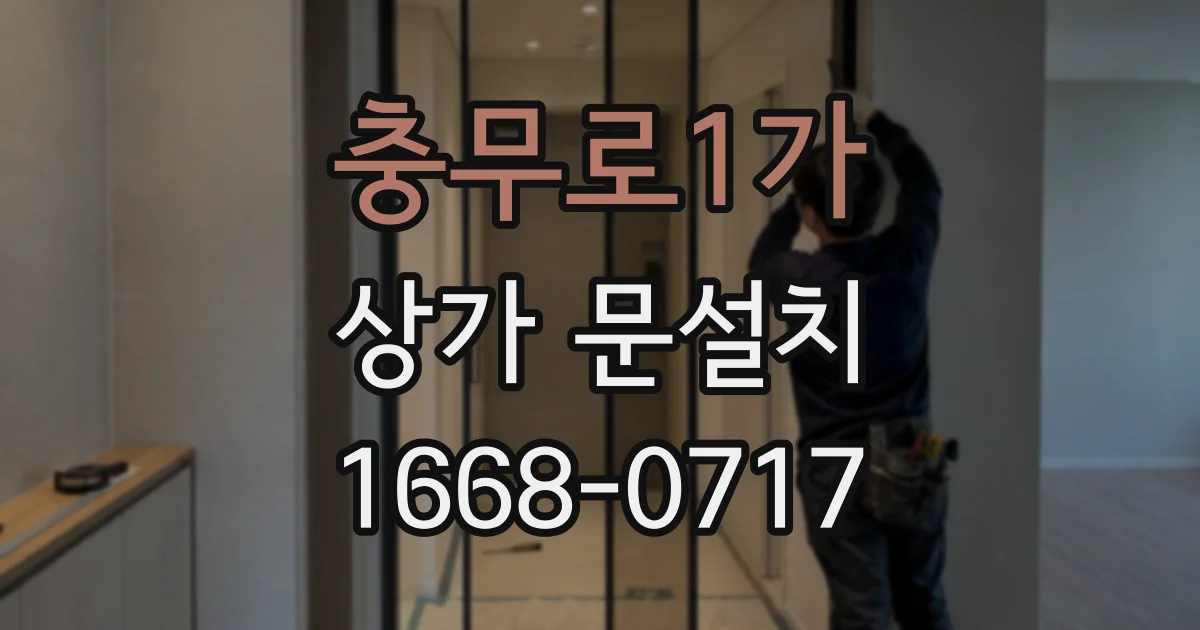 충무로1가 상가 문설치