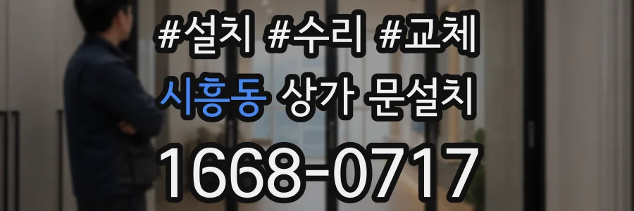 시흥동 상가 문설치