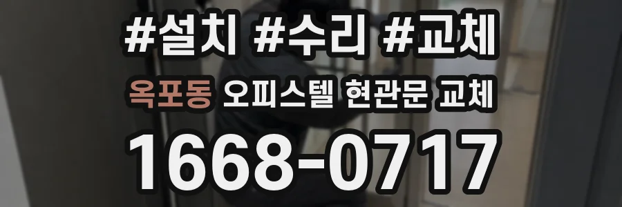 옥포동 오피스텔 현관문 교체