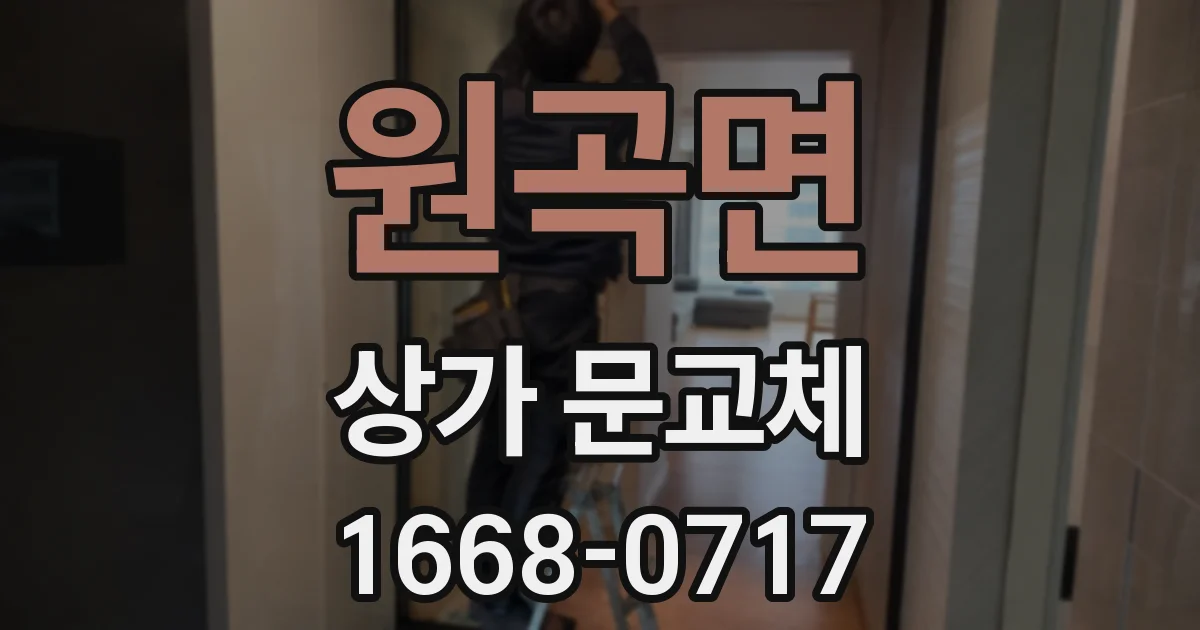 원곡면 상가 문교체