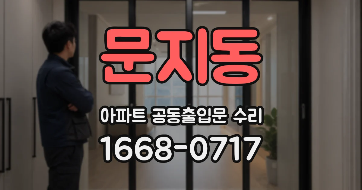 문지동 아파트 공동출입문 수리