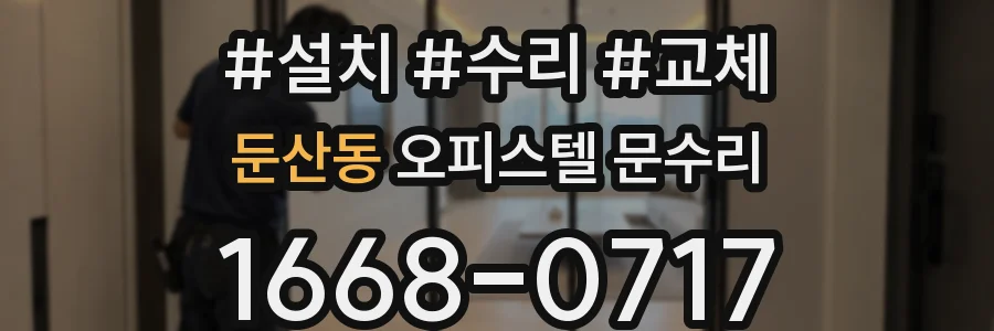 둔산동 오피스텔 문수리