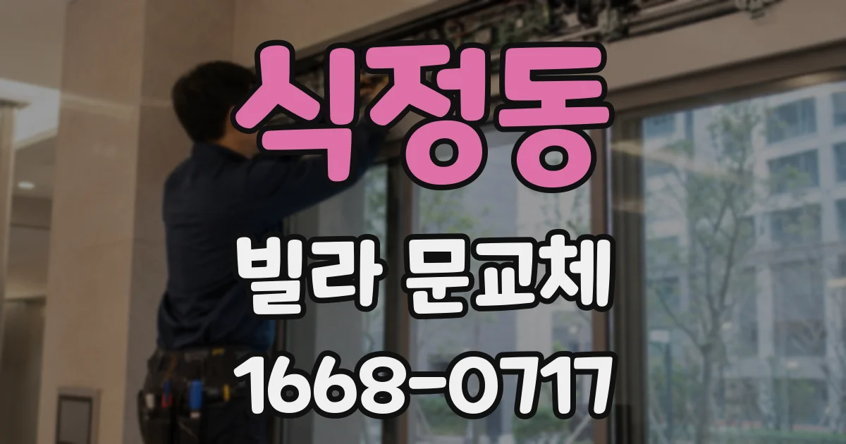 식정동 빌라 문교체
