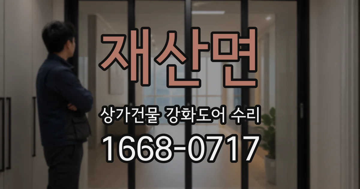 재산면 상가건물 강화도어 수리