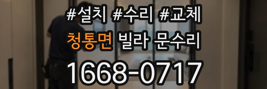청통면 빌라 문수리