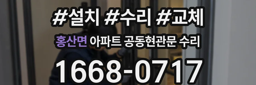 홍산면 아파트 공동현관문 수리
