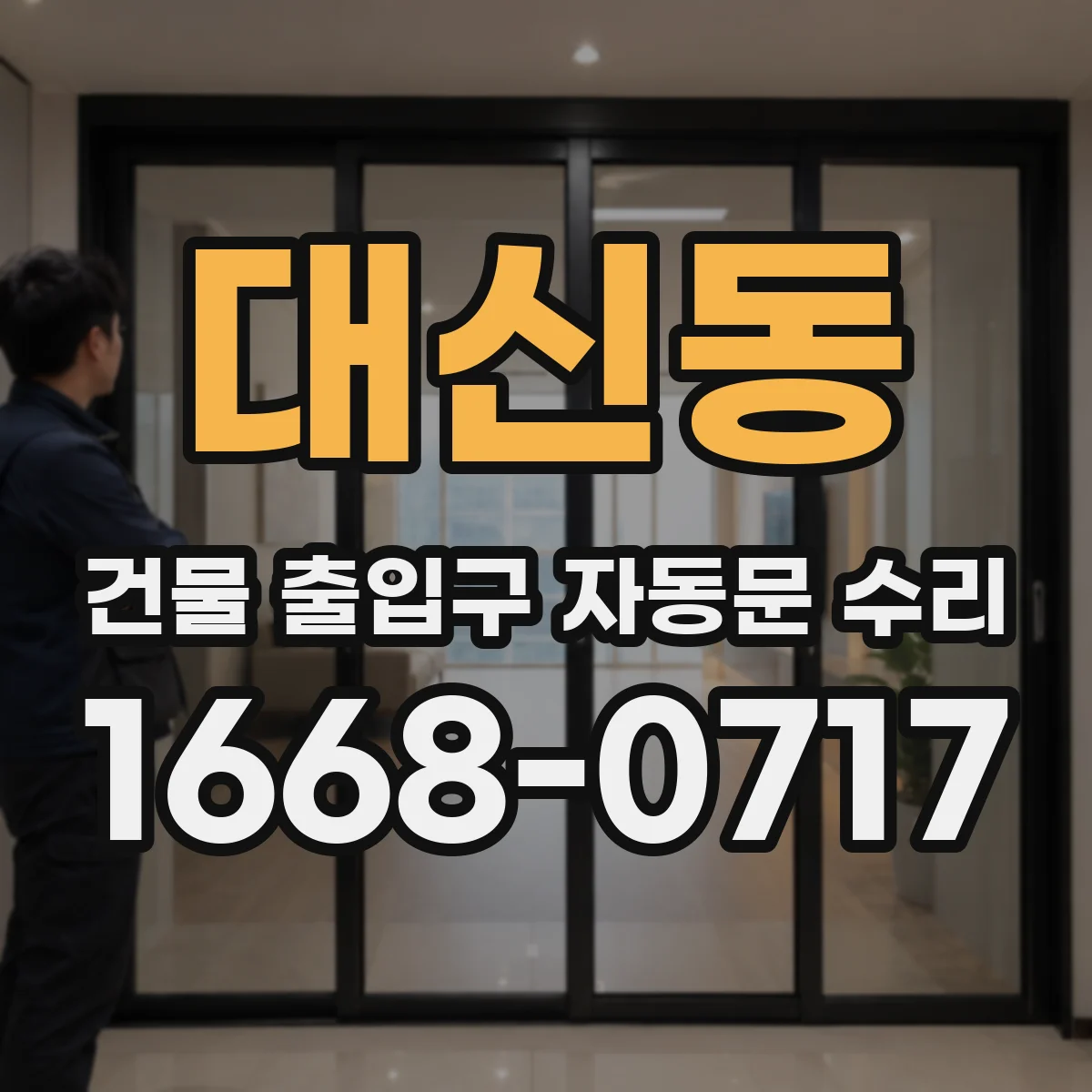 대신동 건물 출입구 자동문 수리