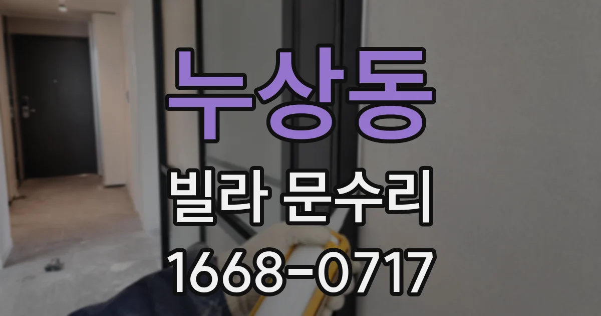 누상동 빌라 문수리