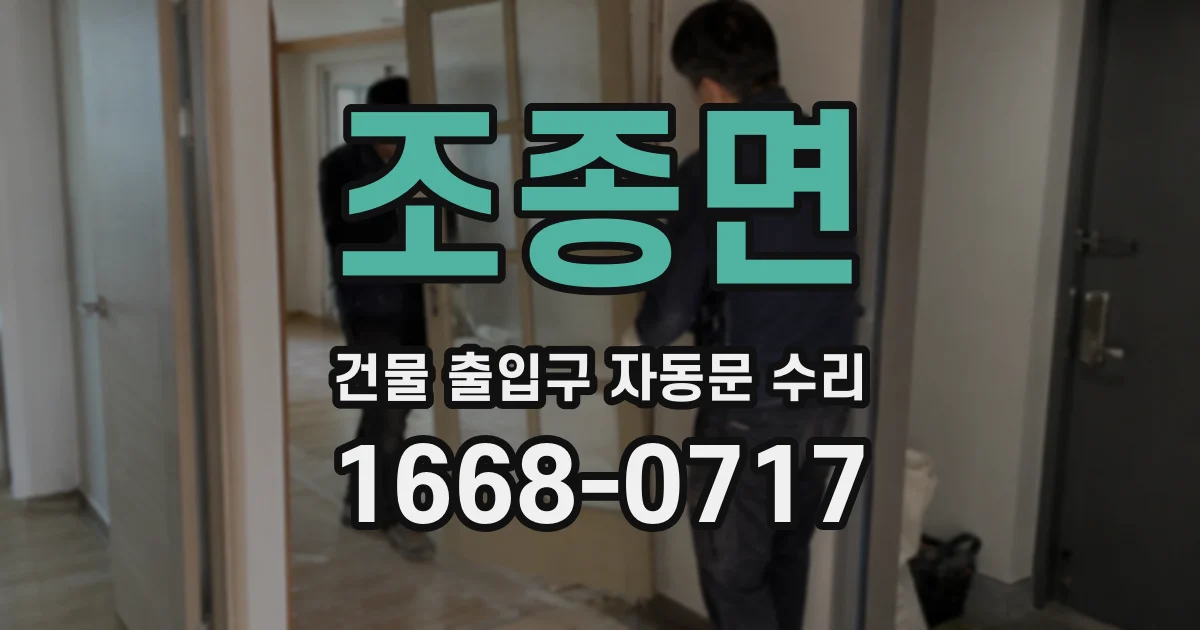 조종면 건물 출입구 자동문 수리