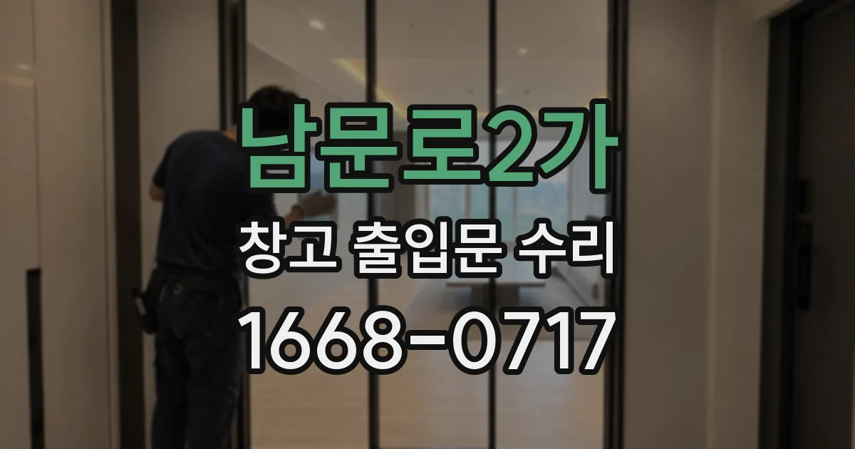 남문로2가 창고 출입문 수리