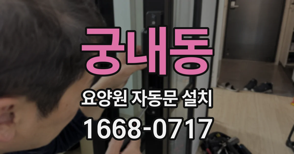 궁내동 요양원 자동문 설치
