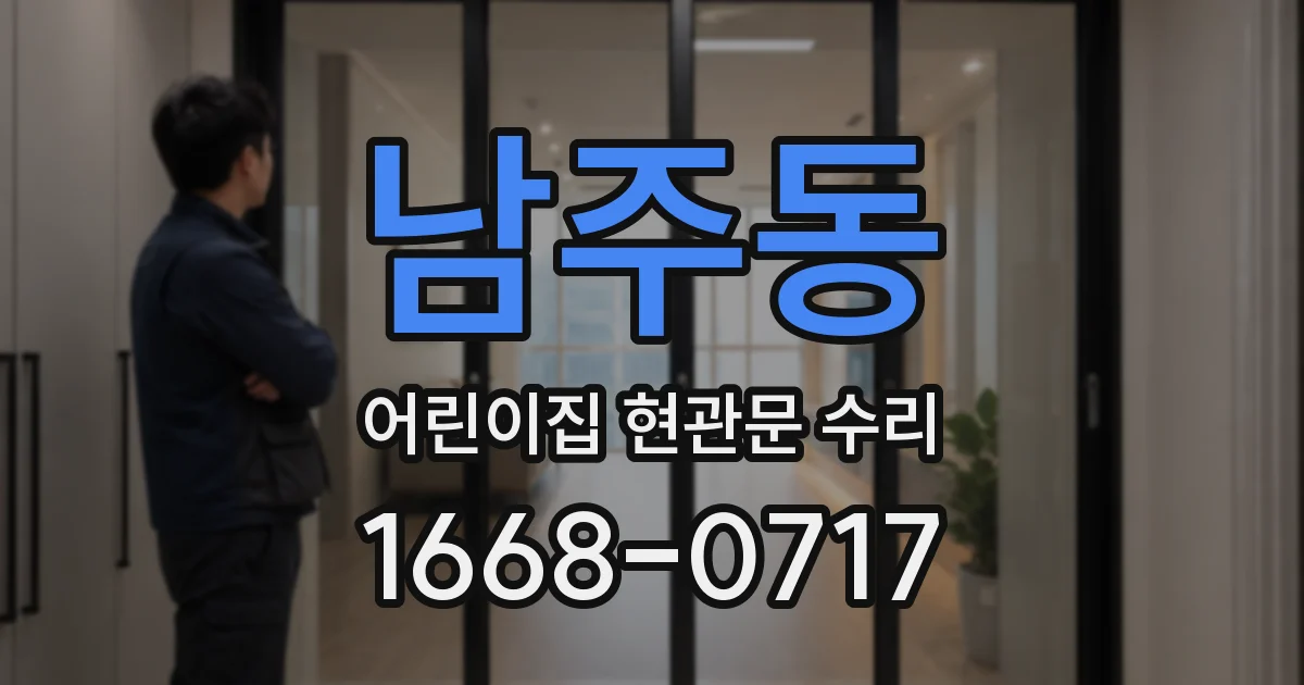 남주동 어린이집 현관문 수리