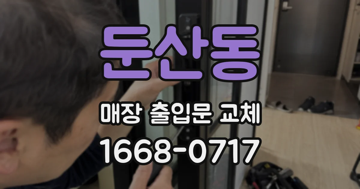 둔산동 매장 출입문 교체