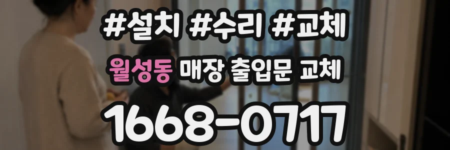 월성동 매장 출입문 교체