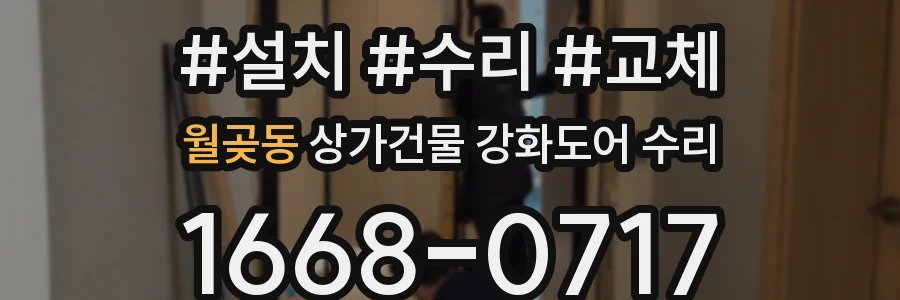 월곶동 상가건물 강화도어 수리