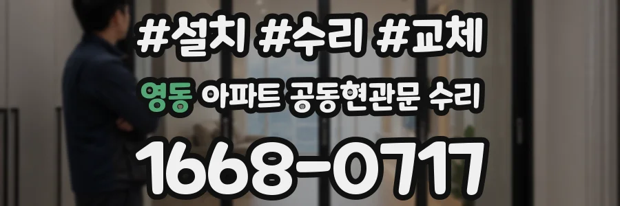 영동 아파트 공동현관문 수리