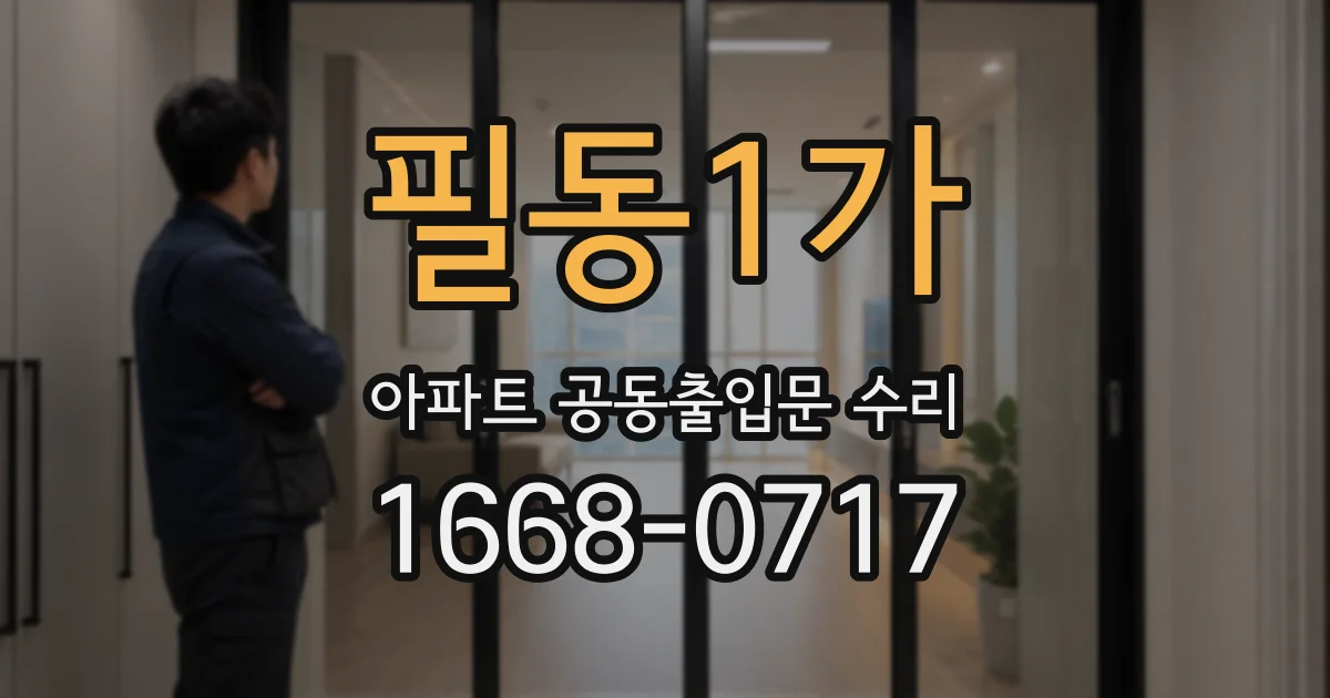 필동1가 아파트 공동출입문 수리