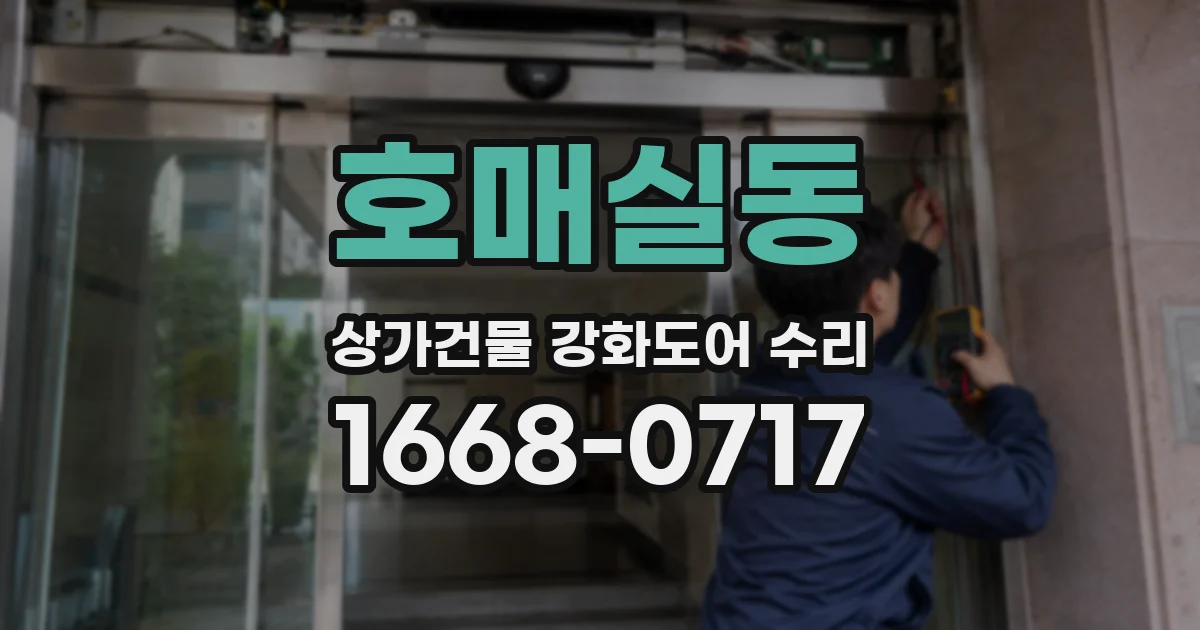 호매실동 상가건물 강화도어 수리