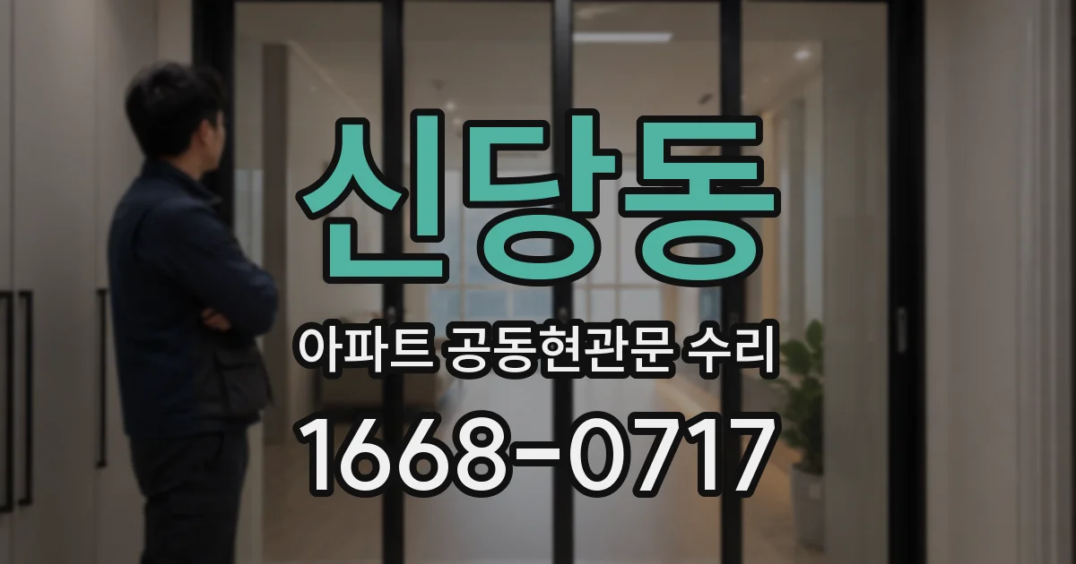 신당동 아파트 공동현관문 수리