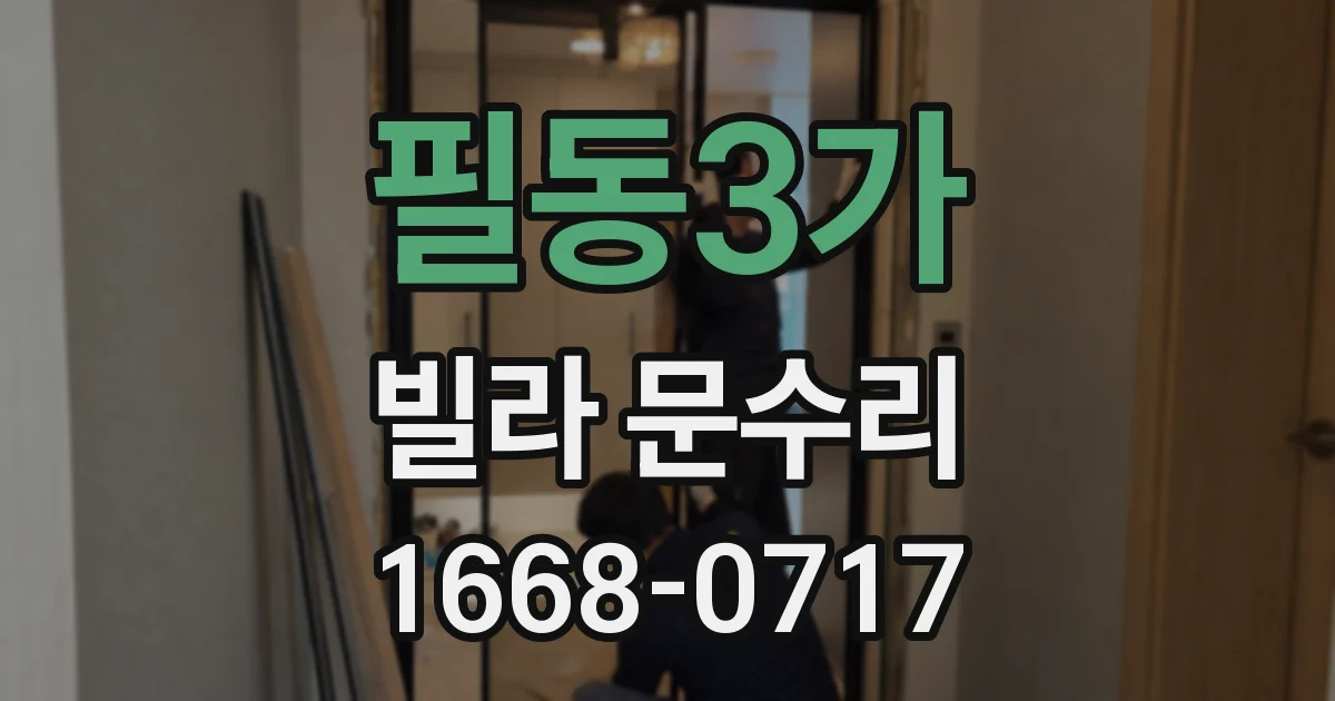 필동3가 빌라 문수리