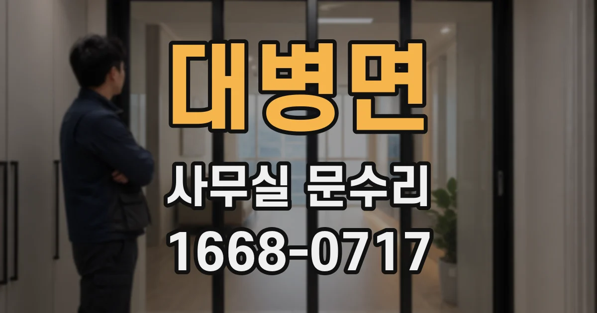 대병면 사무실 문수리