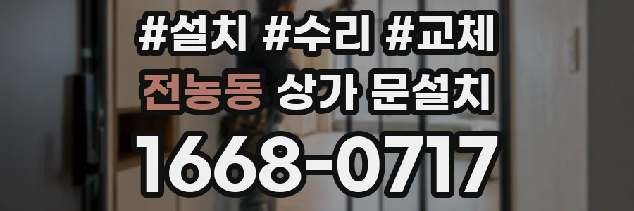 전농동 상가 문설치