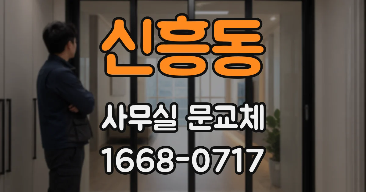 신흥동 사무실 문교체