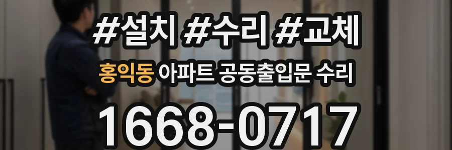 홍익동 아파트 공동출입문 수리