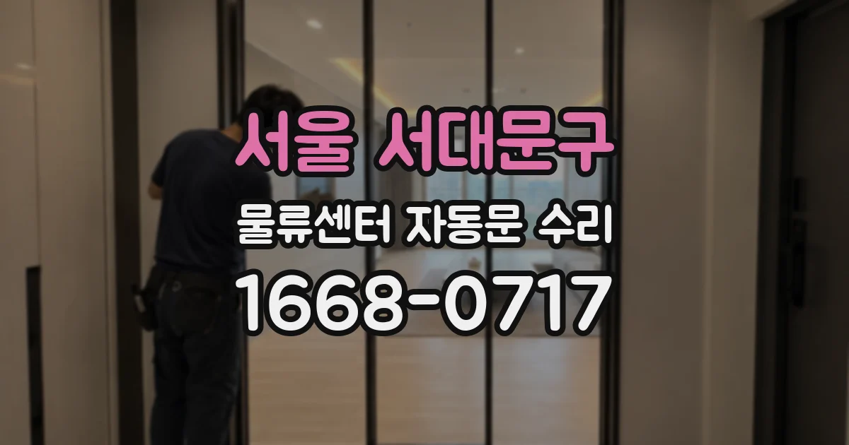 서울 서대문구 물류센터 자동문 수리