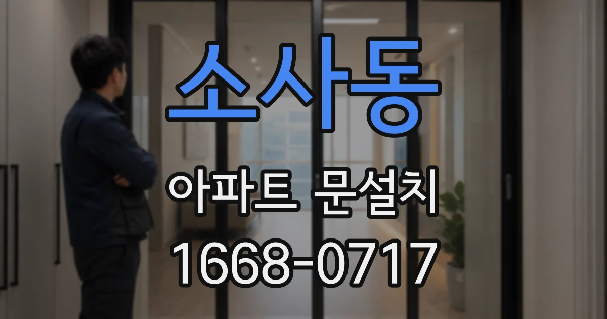 소사동 아파트 문설치