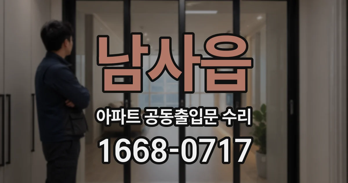 남사읍 아파트 공동출입문 수리