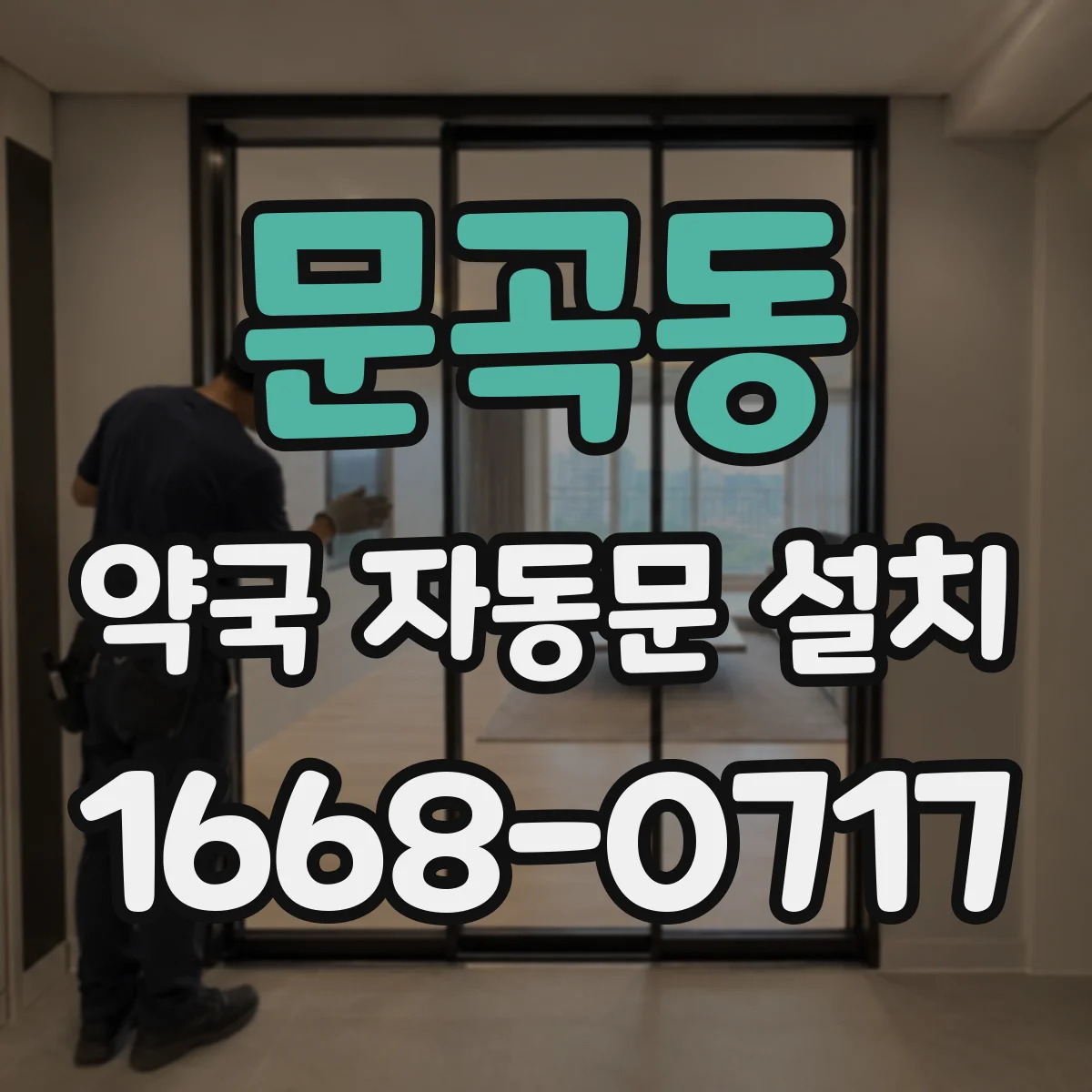 문곡동 약국 자동문 설치