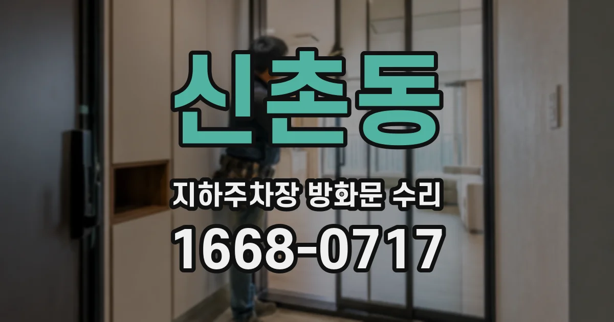 신촌동 지하주차장 방화문 수리