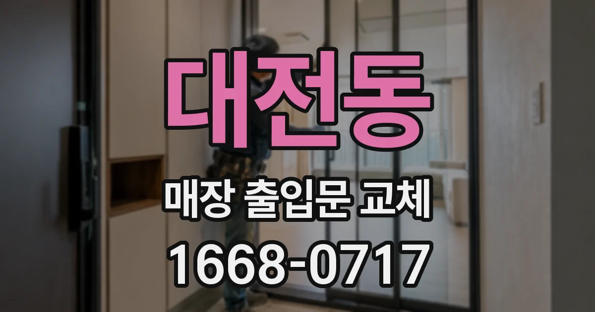 대전동 매장 출입문 교체