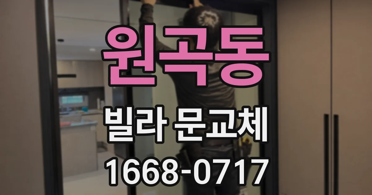 원곡동 빌라 문교체