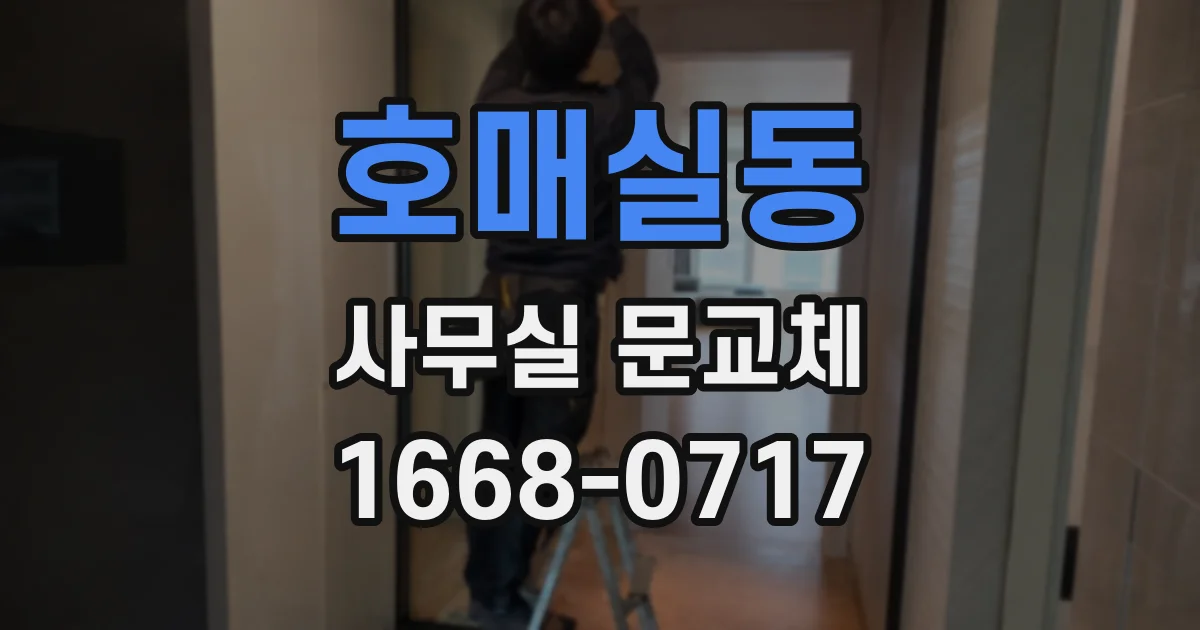 호매실동 사무실 문교체