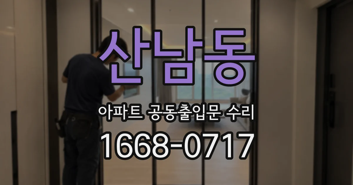 산남동 아파트 공동출입문 수리