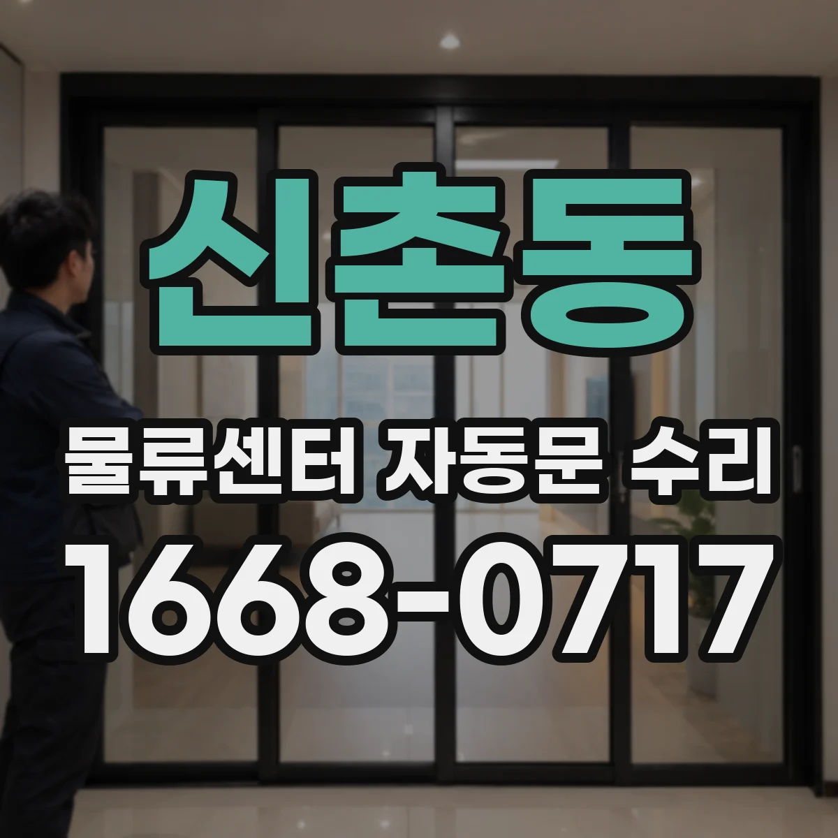 신촌동 물류센터 자동문 수리