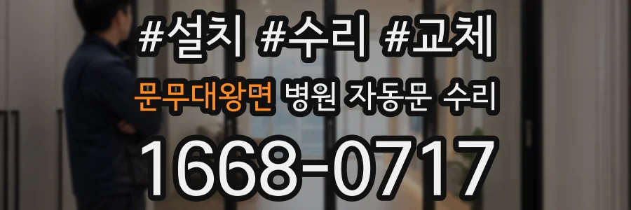 문무대왕면 병원 자동문 수리