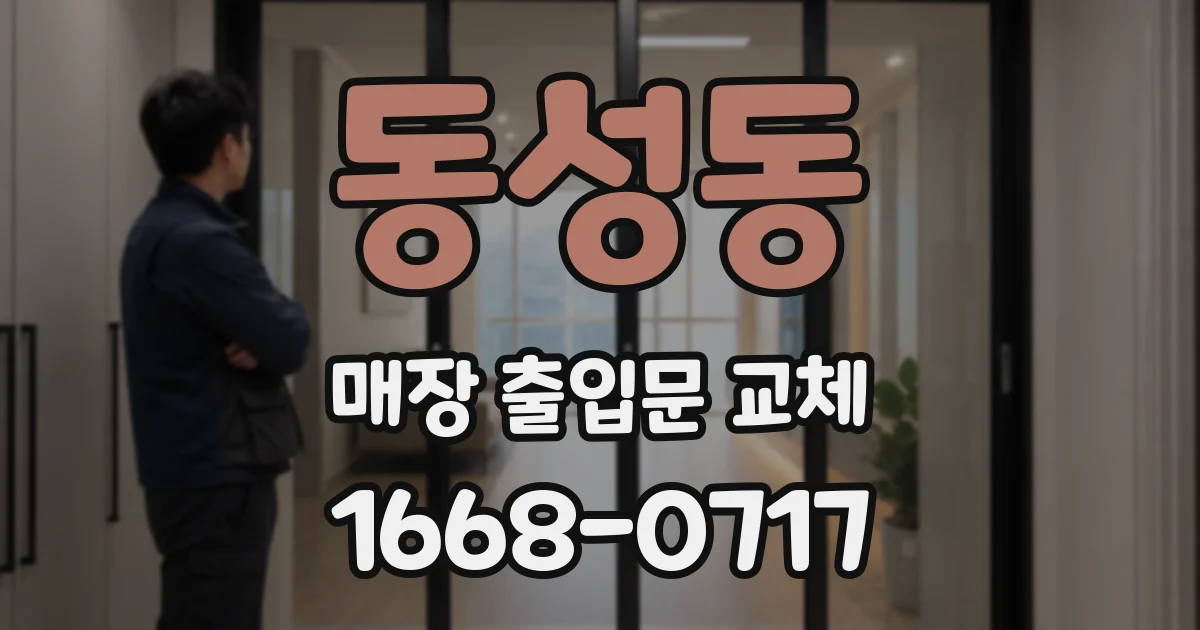 동성동 매장 출입문 교체