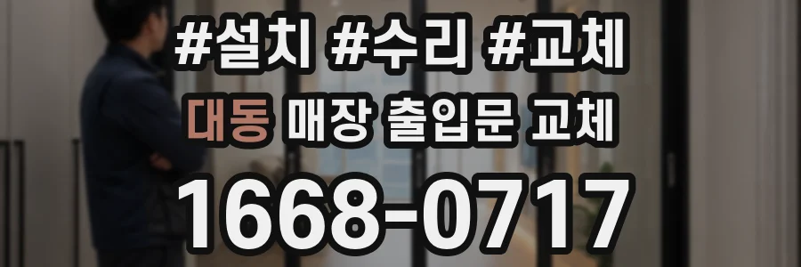 대동 매장 출입문 교체