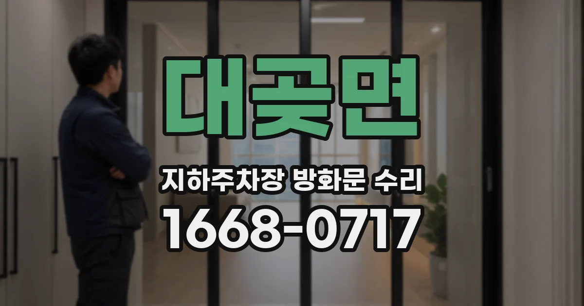 대곶면 지하주차장 방화문 수리