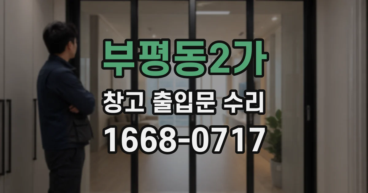 부평동2가 창고 출입문 수리