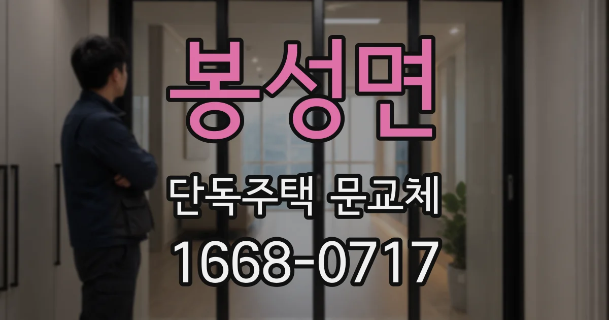 봉성면 단독주택 문교체