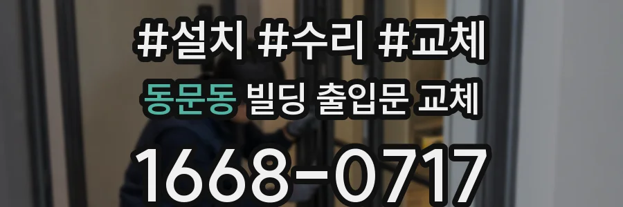 동문동 빌딩 출입문 교체