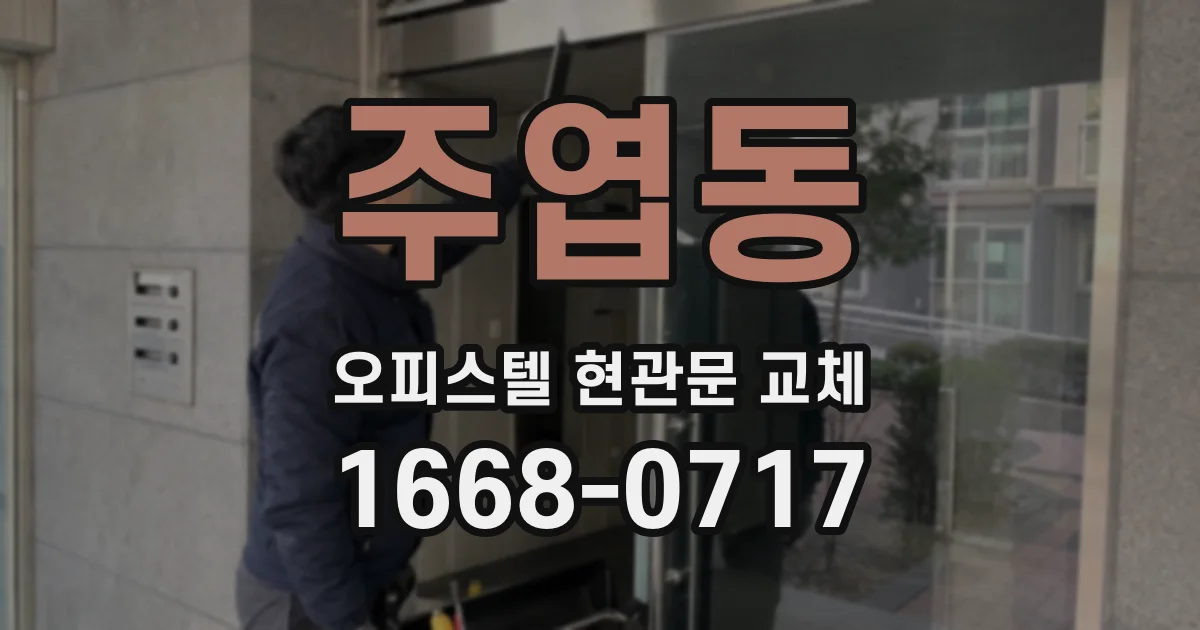 주엽동 오피스텔 현관문 교체