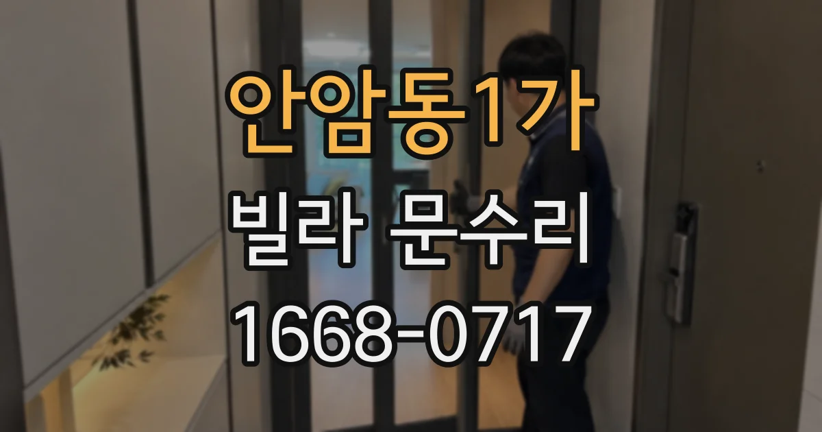 안암동1가 빌라 문수리