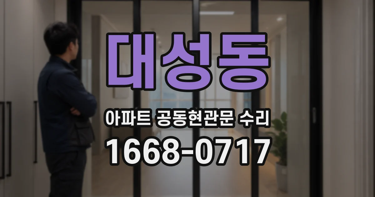 대성동 아파트 공동현관문 수리