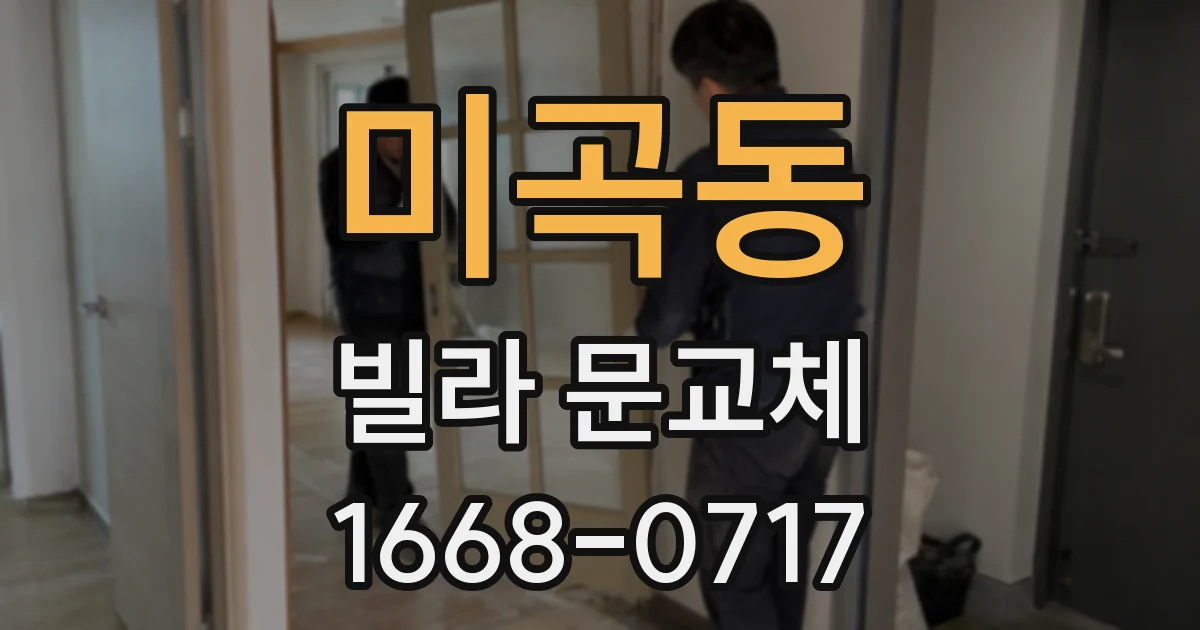 미곡동 빌라 문교체